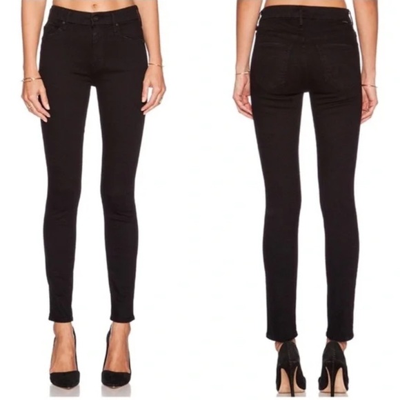 MOTHER Denim - Mother The Looker Not Guilty Black Jeans Mid Rise Skinny Size 28